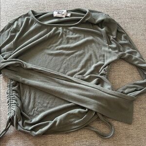 Princess Polly Olive Green Ribbed Top